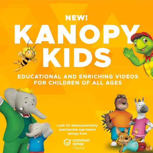 New! Kanopy Kids - Educational and Enriching Videos for children of all ages: look for developmentally appropriate age-based ratings from common sense media