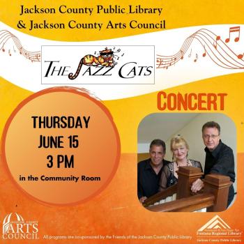 Thursday, June 15 at 6 PM, the Jackson County Public Library is hosting local jazz quartet