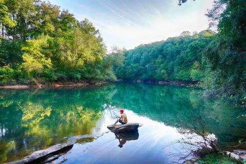 Fishing on the Chattahoochee River, Ga. Photo by Steve Harwood