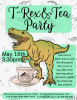Jackson County Public Library is hosting a T-Rex and Tea Party on Tuesday, May 16 at 5:30pm